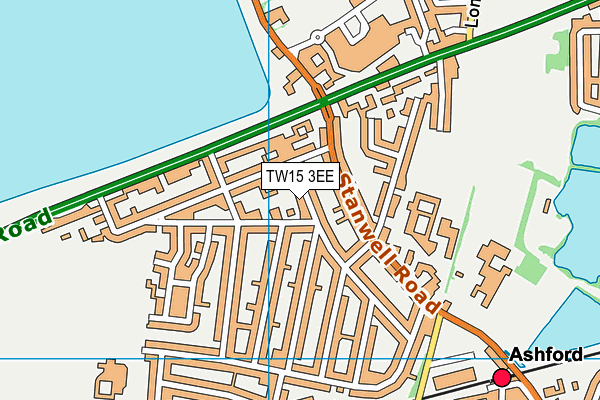 TW15 3EE map - OS VectorMap District (Ordnance Survey)