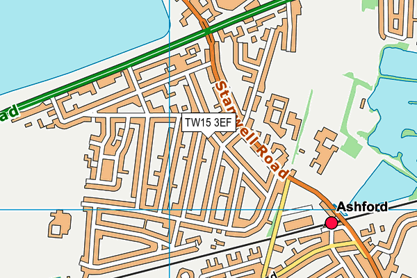 TW15 3EF map - OS VectorMap District (Ordnance Survey)