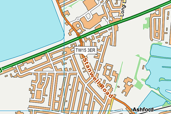 TW15 3ER map - OS VectorMap District (Ordnance Survey)