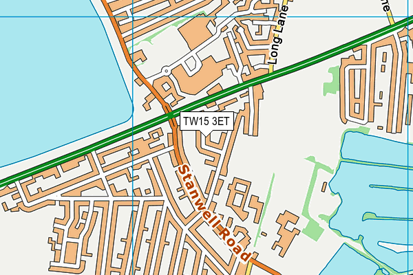 TW15 3ET map - OS VectorMap District (Ordnance Survey)