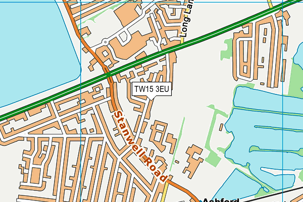TW15 3EU map - OS VectorMap District (Ordnance Survey)