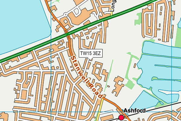 TW15 3EZ map - OS VectorMap District (Ordnance Survey)