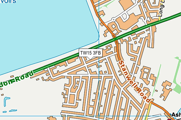 TW15 3FB map - OS VectorMap District (Ordnance Survey)
