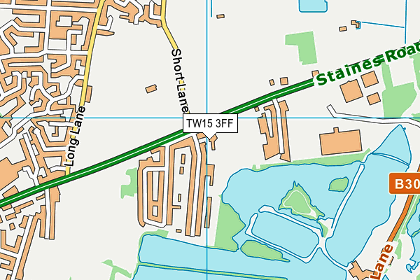 TW15 3FF map - OS VectorMap District (Ordnance Survey)