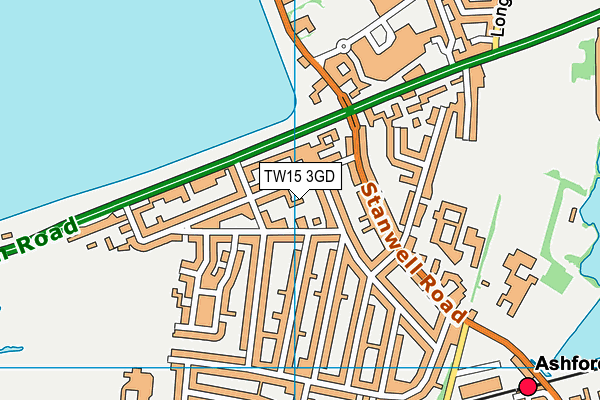 TW15 3GD map - OS VectorMap District (Ordnance Survey)