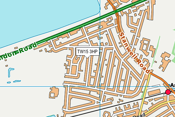 TW15 3HP map - OS VectorMap District (Ordnance Survey)