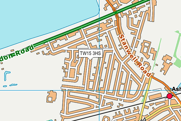 TW15 3HS map - OS VectorMap District (Ordnance Survey)