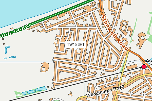 TW15 3HT map - OS VectorMap District (Ordnance Survey)