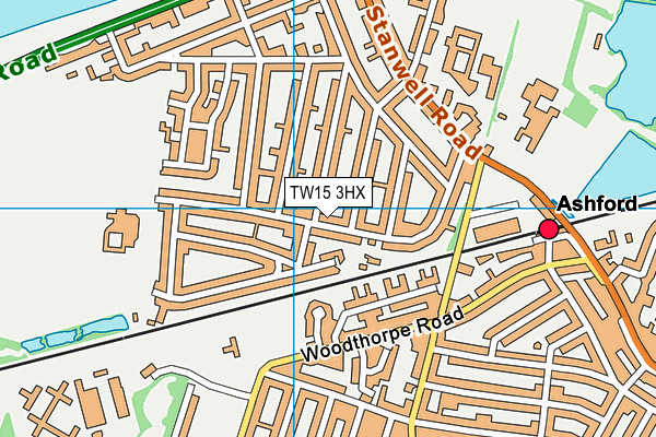 TW15 3HX map - OS VectorMap District (Ordnance Survey)