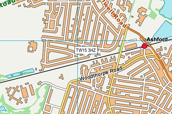 TW15 3HZ map - OS VectorMap District (Ordnance Survey)