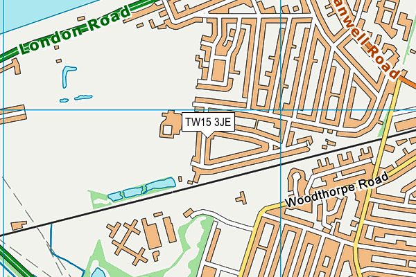 TW15 3JE map - OS VectorMap District (Ordnance Survey)