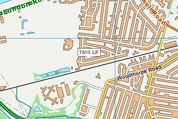 TW15 3JF map - OS VectorMap District (Ordnance Survey)