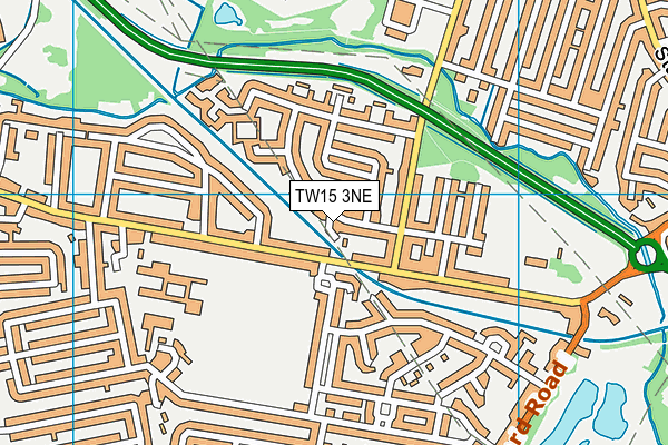 TW15 3NE map - OS VectorMap District (Ordnance Survey)