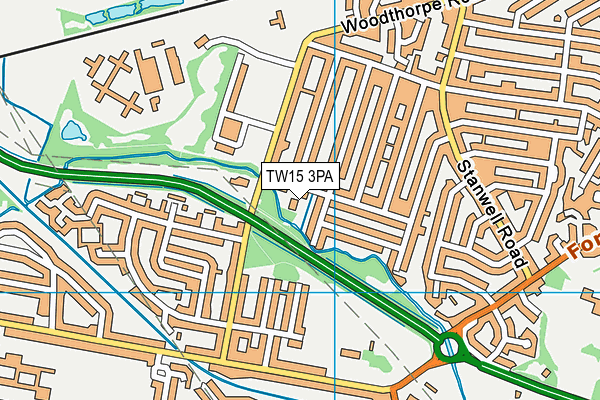 TW15 3PA map - OS VectorMap District (Ordnance Survey)