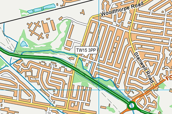 TW15 3PP map - OS VectorMap District (Ordnance Survey)