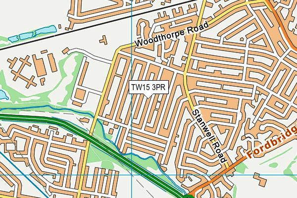 TW15 3PR map - OS VectorMap District (Ordnance Survey)