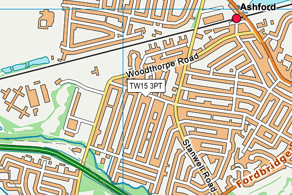 TW15 3PT map - OS VectorMap District (Ordnance Survey)