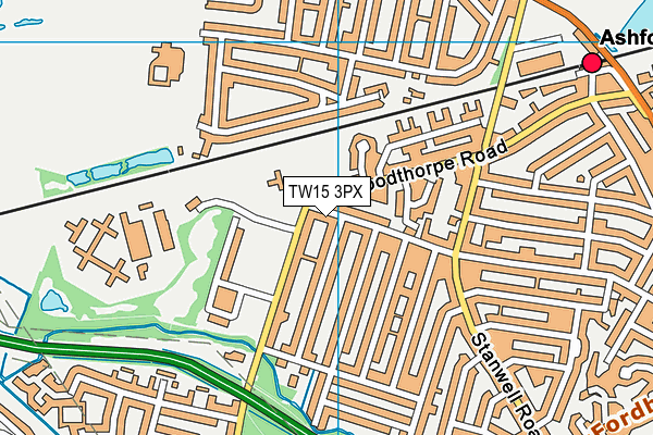 TW15 3PX map - OS VectorMap District (Ordnance Survey)