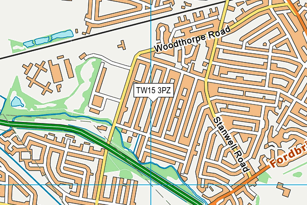 TW15 3PZ map - OS VectorMap District (Ordnance Survey)