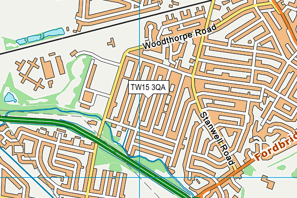 TW15 3QA map - OS VectorMap District (Ordnance Survey)