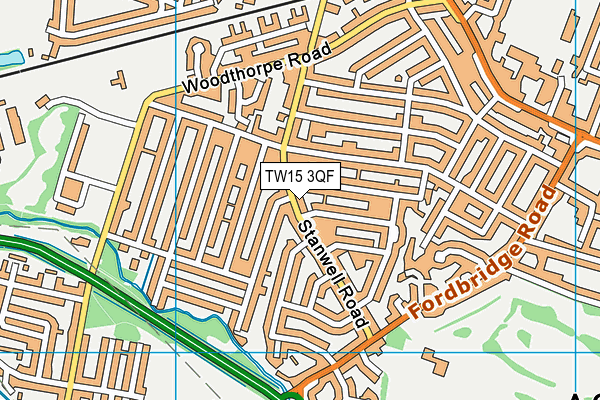TW15 3QF map - OS VectorMap District (Ordnance Survey)