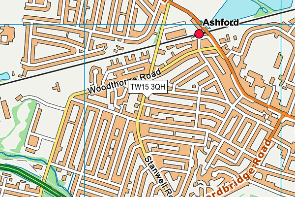 TW15 3QH map - OS VectorMap District (Ordnance Survey)