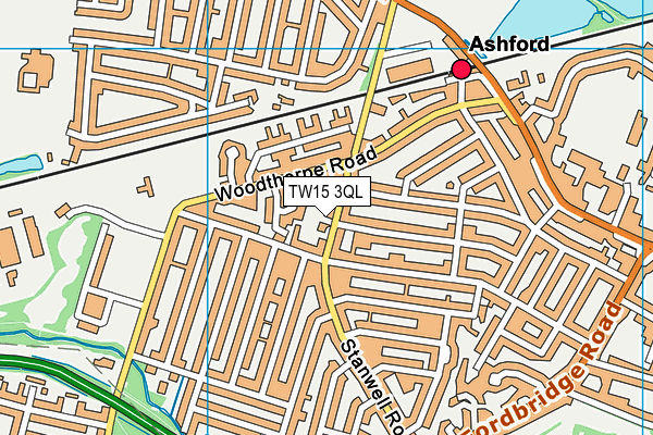 TW15 3QL map - OS VectorMap District (Ordnance Survey)