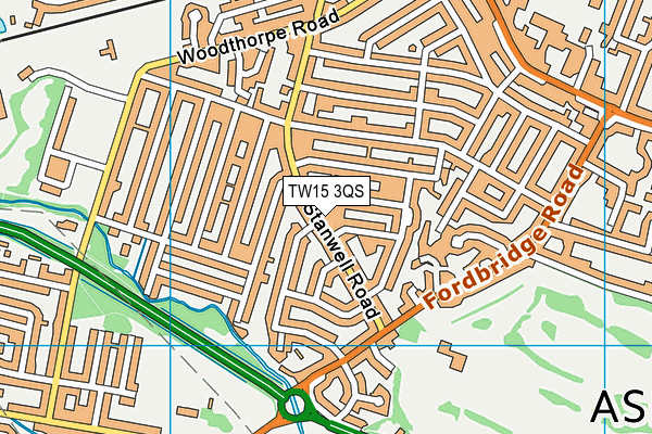 TW15 3QS map - OS VectorMap District (Ordnance Survey)