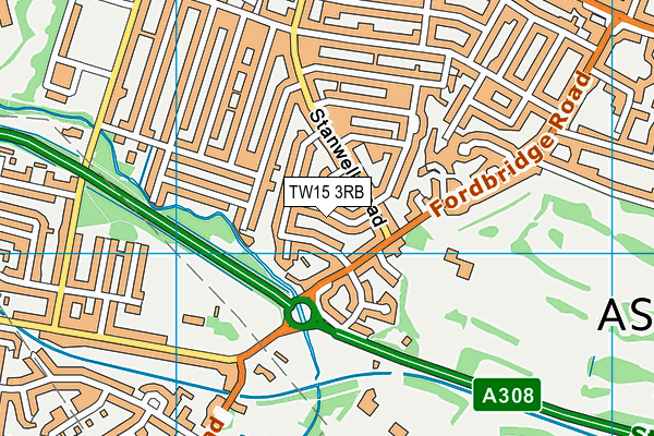 TW15 3RB map - OS VectorMap District (Ordnance Survey)