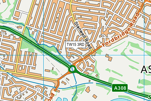 TW15 3RD map - OS VectorMap District (Ordnance Survey)