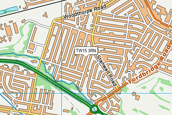 TW15 3RN map - OS VectorMap District (Ordnance Survey)
