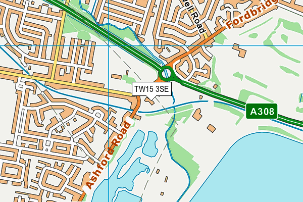 TW15 3SE map - OS VectorMap District (Ordnance Survey)