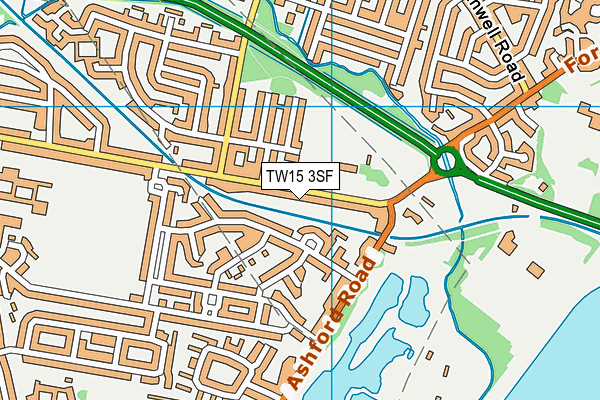 TW15 3SF map - OS VectorMap District (Ordnance Survey)