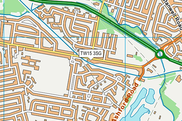 TW15 3SG map - OS VectorMap District (Ordnance Survey)