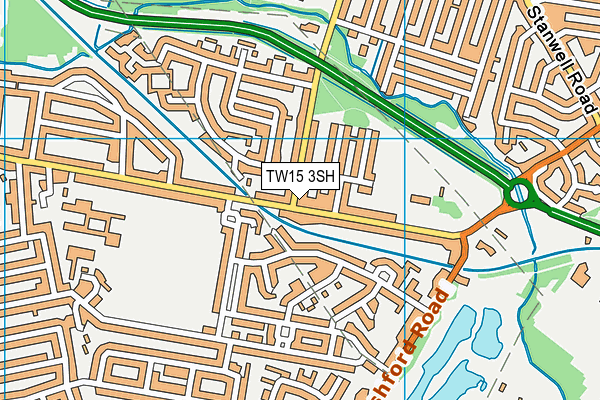 TW15 3SH map - OS VectorMap District (Ordnance Survey)