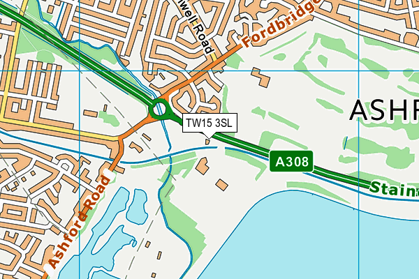 TW15 3SL map - OS VectorMap District (Ordnance Survey)