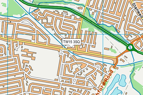 TW15 3SQ map - OS VectorMap District (Ordnance Survey)