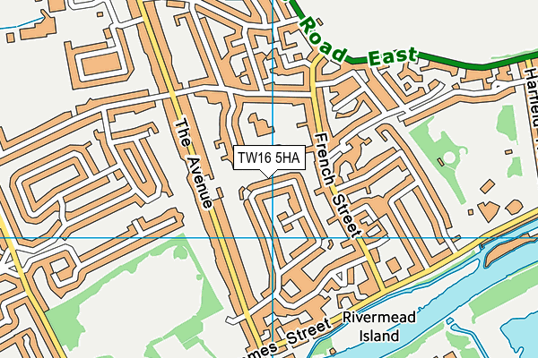 TW16 5HA map - OS VectorMap District (Ordnance Survey)