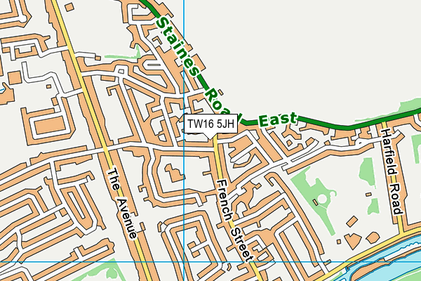 TW16 5JH map - OS VectorMap District (Ordnance Survey)