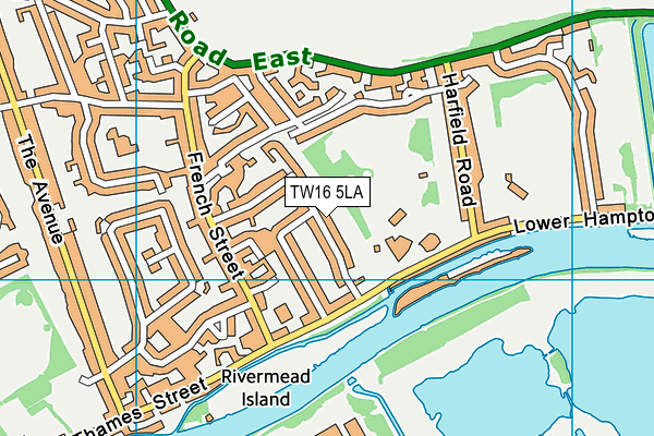 TW16 5LA map - OS VectorMap District (Ordnance Survey)