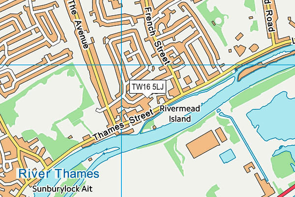 TW16 5LJ map - OS VectorMap District (Ordnance Survey)