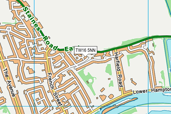 TW16 5NN map - OS VectorMap District (Ordnance Survey)