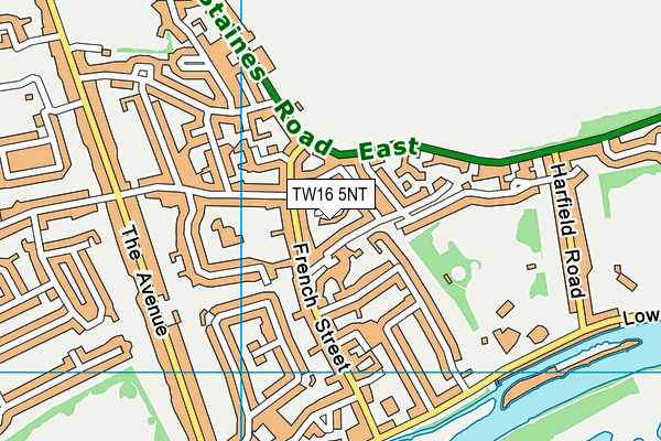 TW16 5NT map - OS VectorMap District (Ordnance Survey)