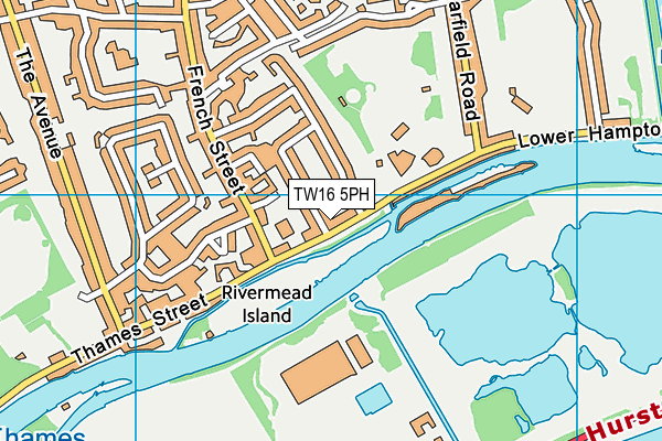 TW16 5PH map - OS VectorMap District (Ordnance Survey)
