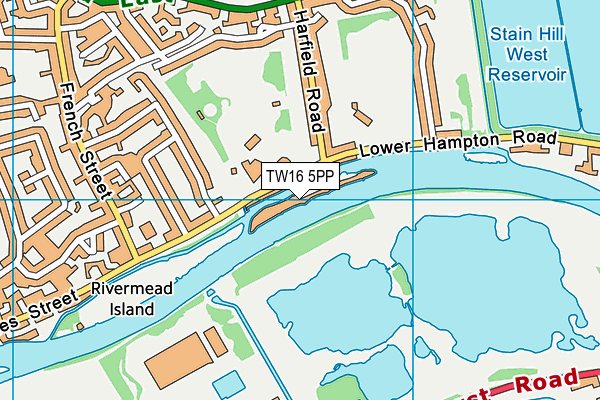 TW16 5PP map - OS VectorMap District (Ordnance Survey)