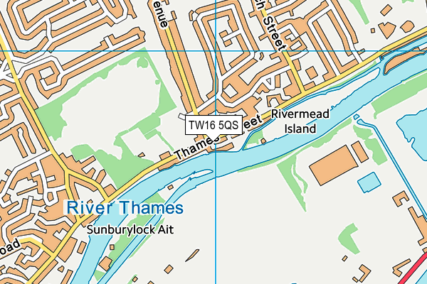 TW16 5QS map - OS VectorMap District (Ordnance Survey)