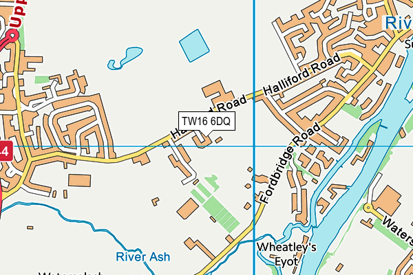 TW16 6DQ map - OS VectorMap District (Ordnance Survey)