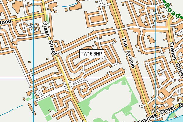 TW16 6HP map - OS VectorMap District (Ordnance Survey)