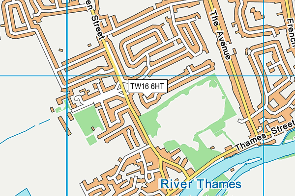 TW16 6HT map - OS VectorMap District (Ordnance Survey)