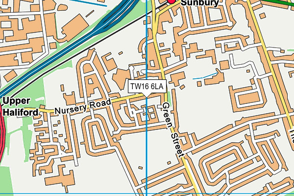 TW16 6LA map - OS VectorMap District (Ordnance Survey)